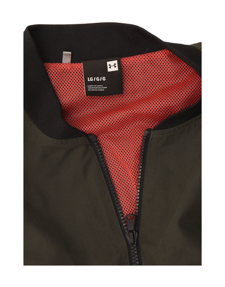 Under Armour Veste bomber graphique pour homme UK 40 Large Kaki