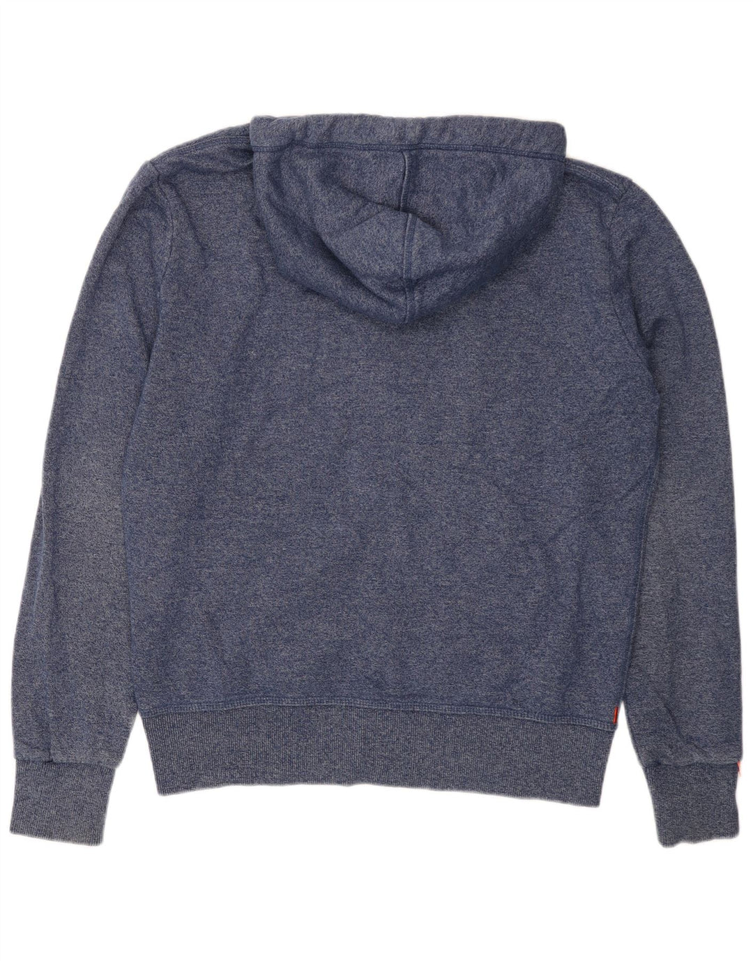 SUPERDRY Pull à capuche zippé XL en coton moucheté bleu marine pour homme