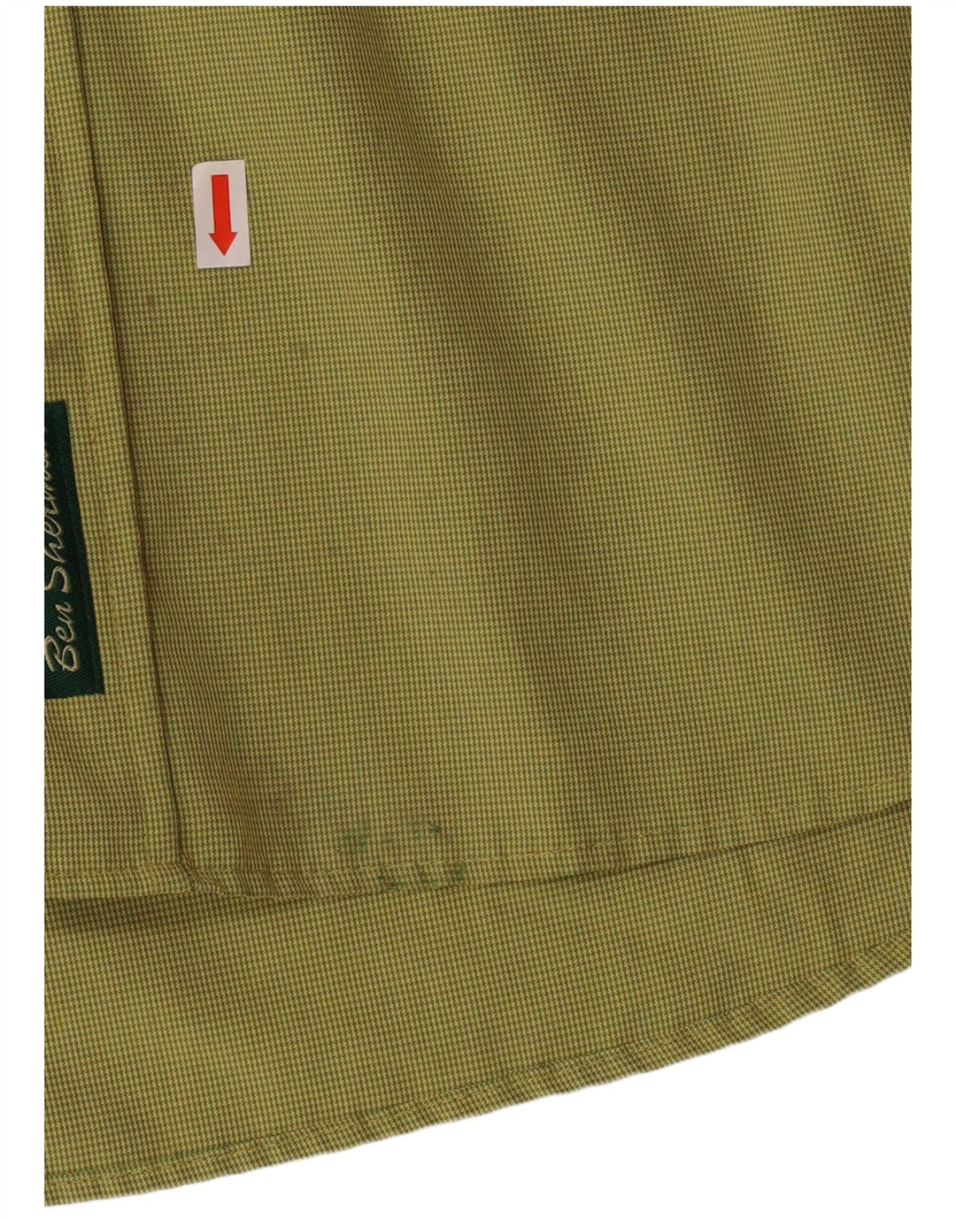 BEN SHERMAN Chemise Homme XL Pied de Poule Vert