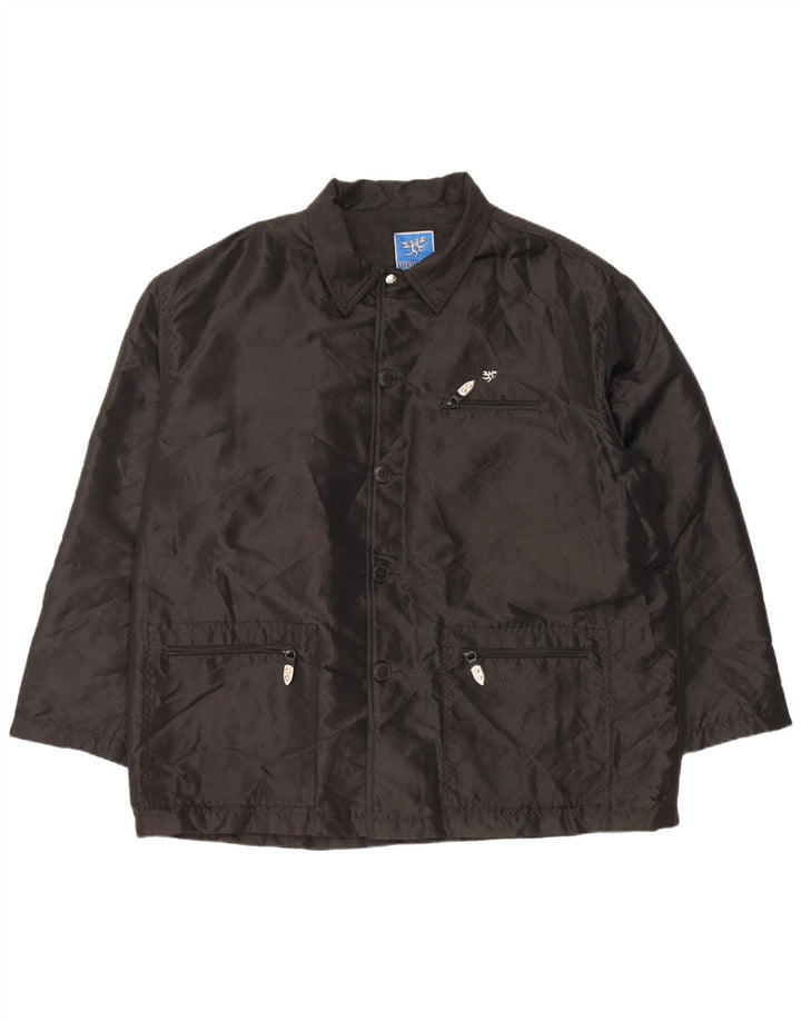 PIERO GUIDI Veste utilitaire pour hommes UK 42 XL Nylon noir