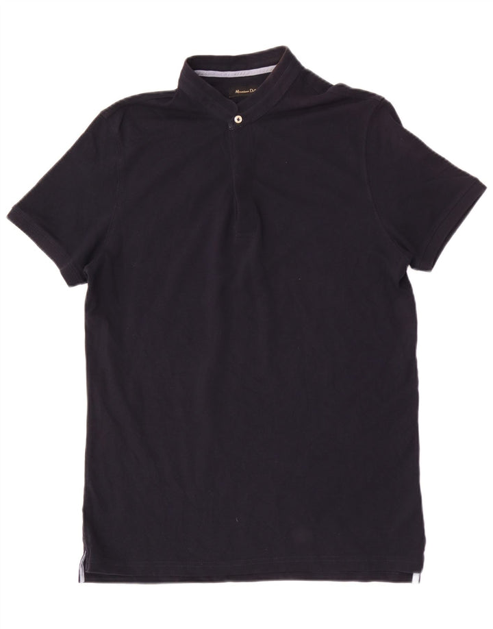 MASSIMO DUTTI Polo Homme Bleu Marine Moyen Coton