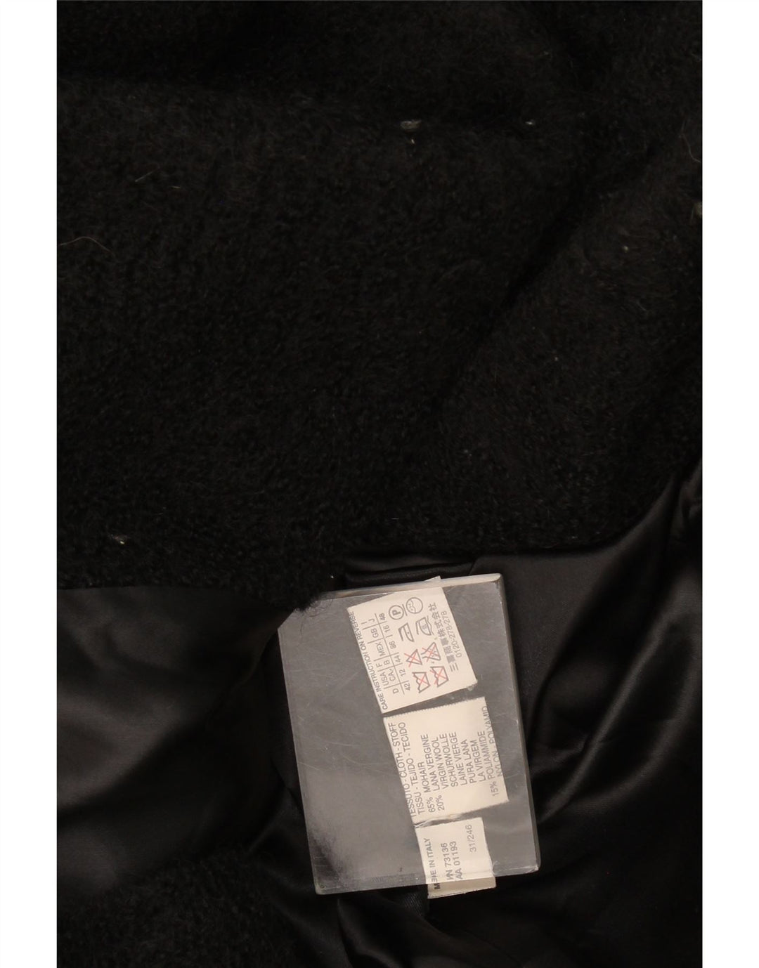 Marella Manteau Femme UK 16 Grand Mohair Noir