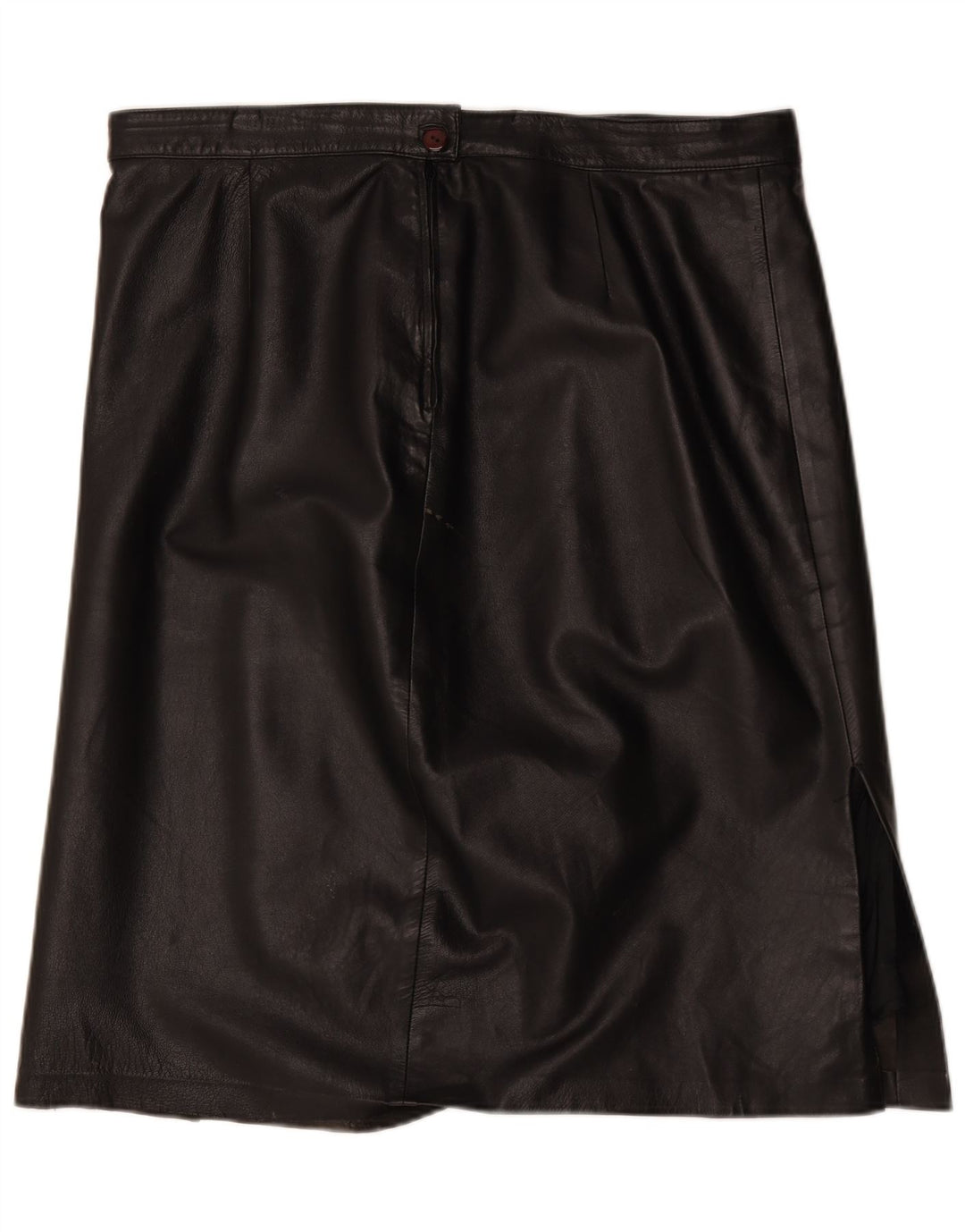 jupe en cuir femme vintage W40 2XL Noir