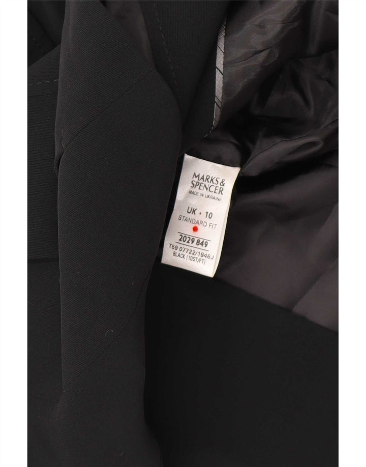 Marks & Spencer Veste blazer double boutonnage pour femme UK 10 Small Noir