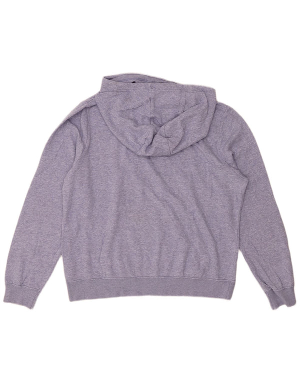 NIKE Pull à capuche surdimensionné pour femme UK 16 Grand coton moucheté violet