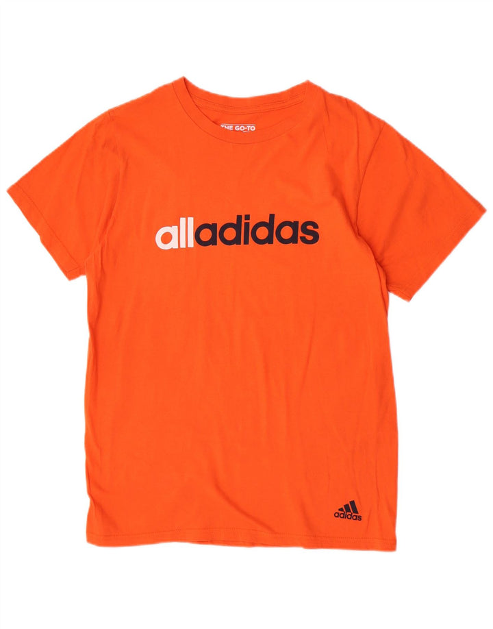 Adidas T-shirt graphique pour homme en coton orange moyen
