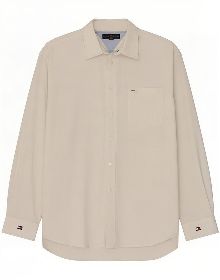 Tommy Hilfiger Chemise Homme Large Blanc Coton
