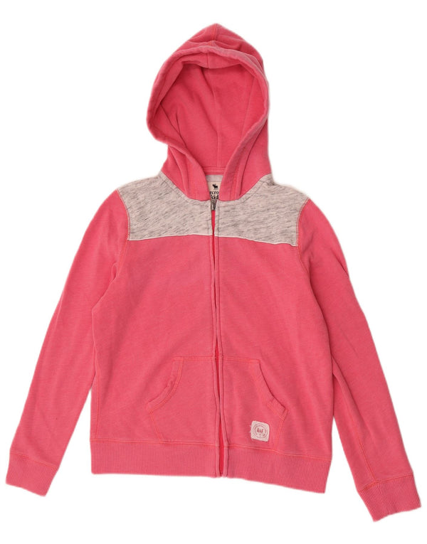 Abercrombie & Fitch Pull à capuche zippé fille 15-16 ans Rose Colourblock
