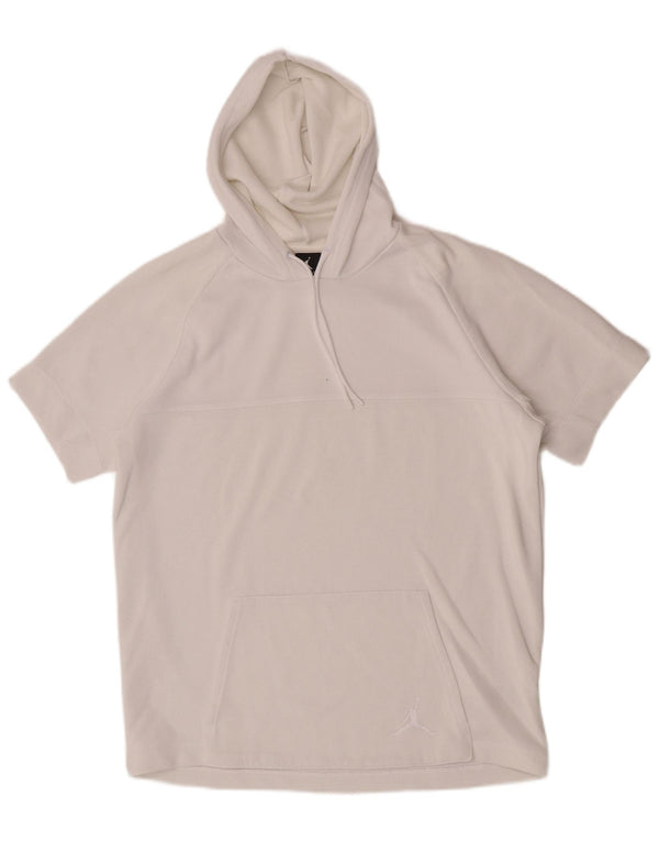 Jordan T-shirt à capuche pour homme en coton blanc moyen
