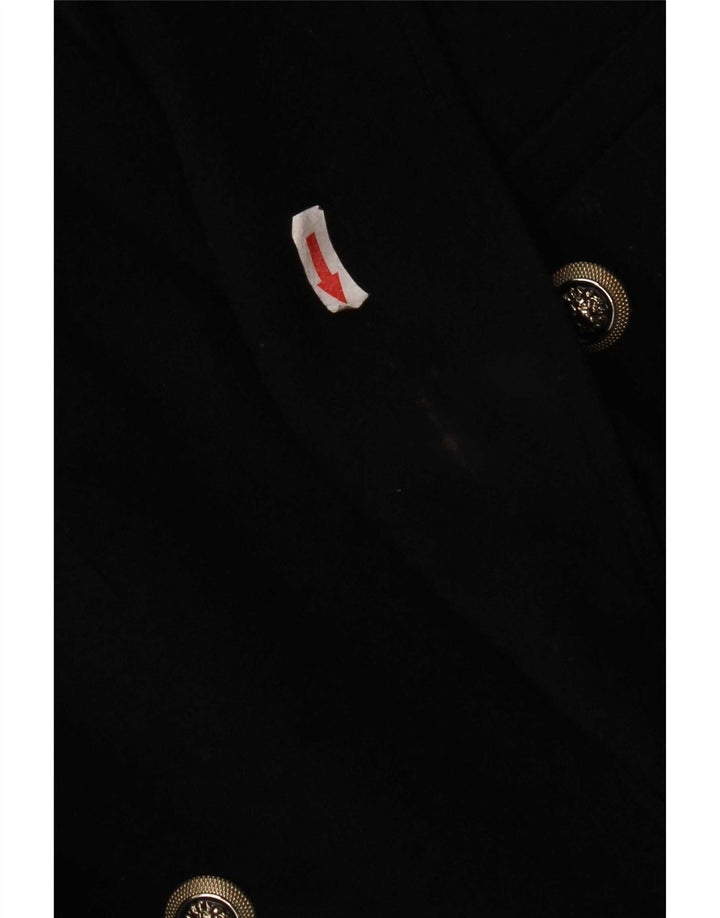 Zara Veste blazer à double boutonnage pour femme UK 12 Polyester noir moyen