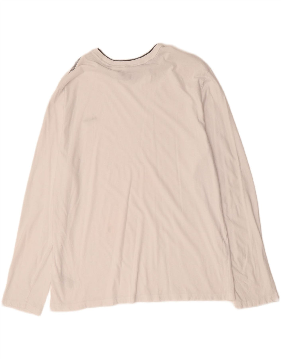 CALVIN KLEIN Haut Homme Manches Longues XL Blanc Coton