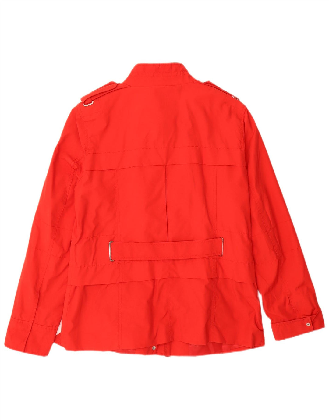 Zara Veste utilitaire militaire pour femme UK 14 Grand coton rouge