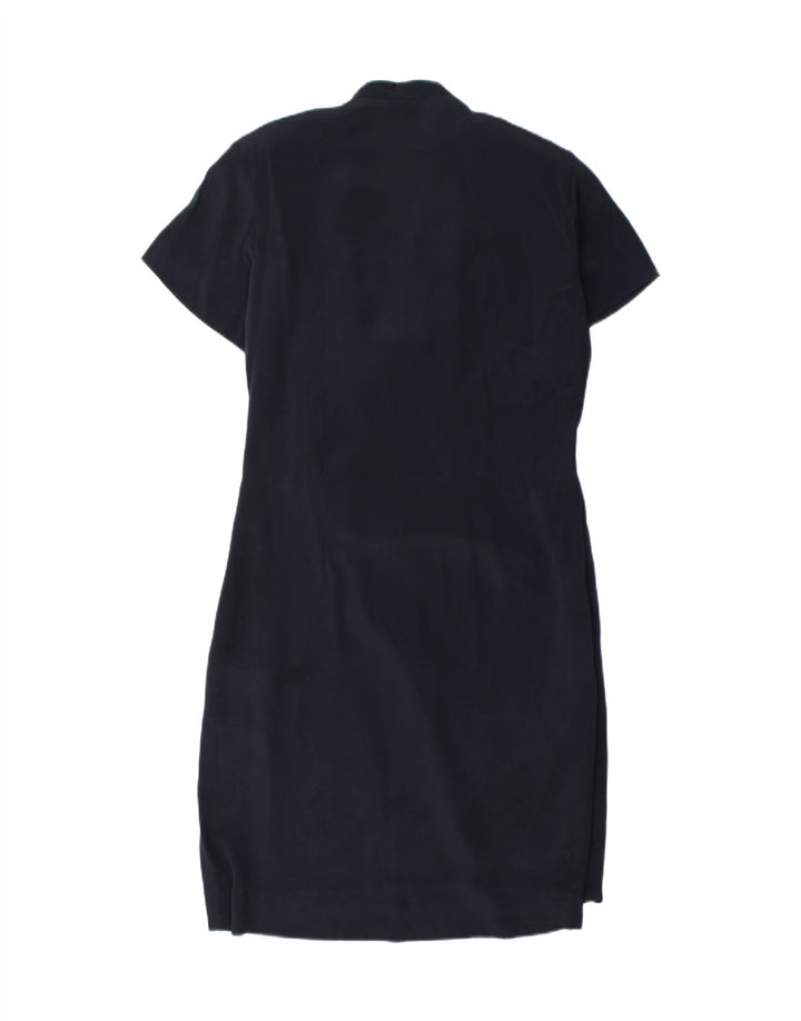 VINTAGE Womens Wrap Dress IT 48 XL Navy Blue Acetate Vintage Vintage and Second-Hand Vintage from Messina Hembry 