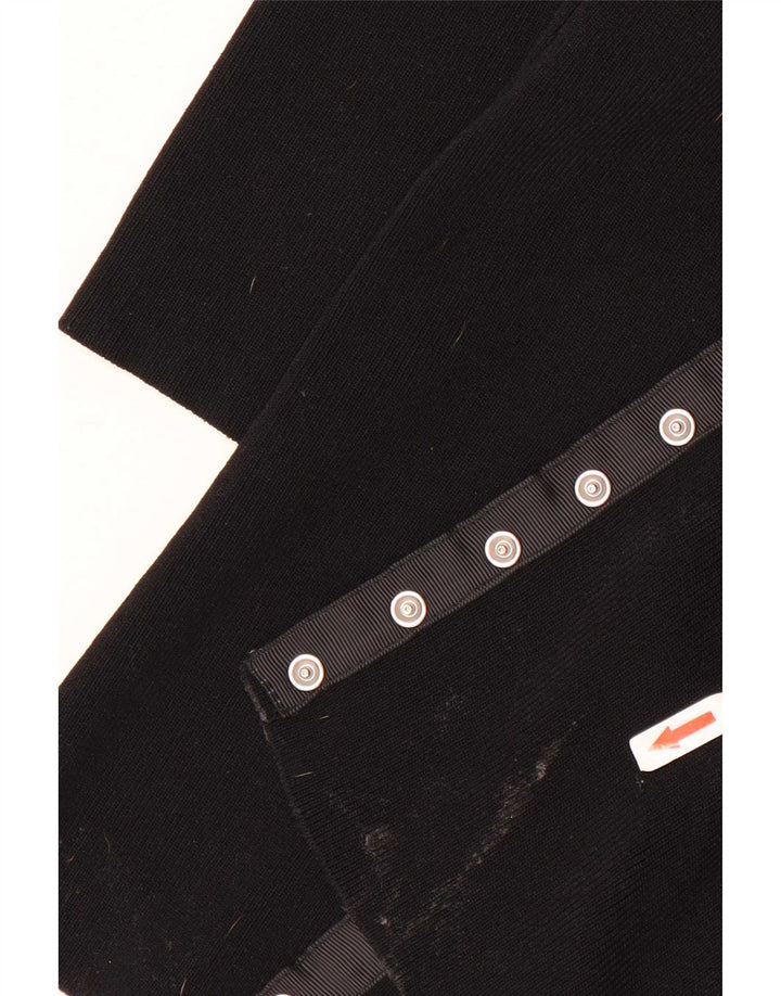 Zara Robe longue à manches longues pour femme UK 12 Noir moyen