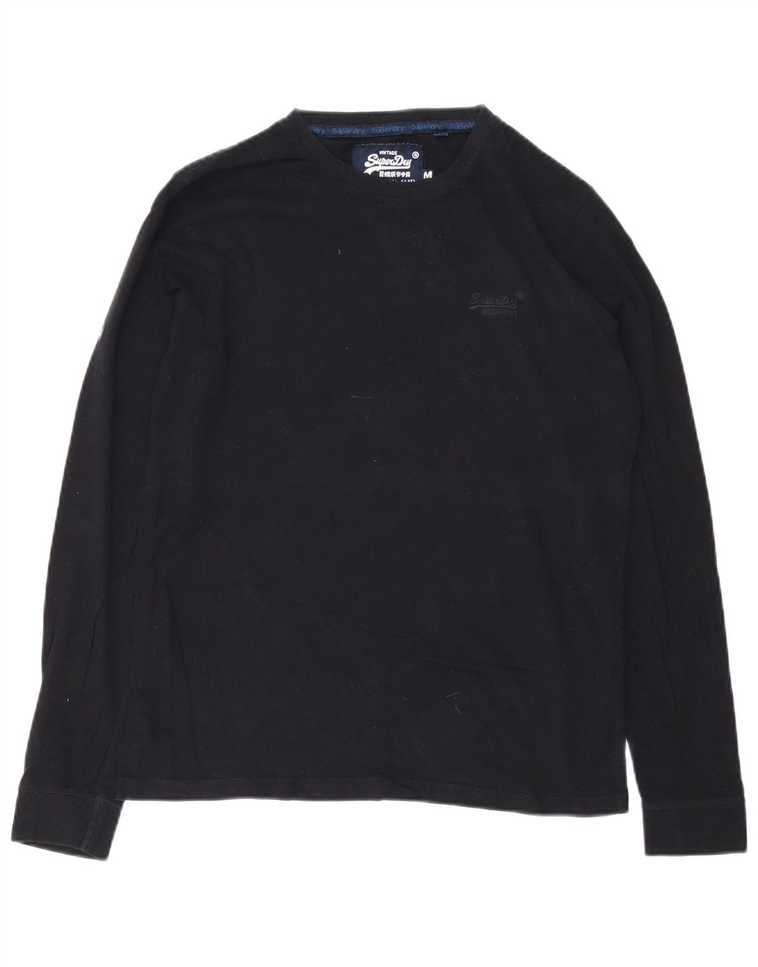 SUPERDRY Haut à Manches Longues Homme Noir Moyen Coton