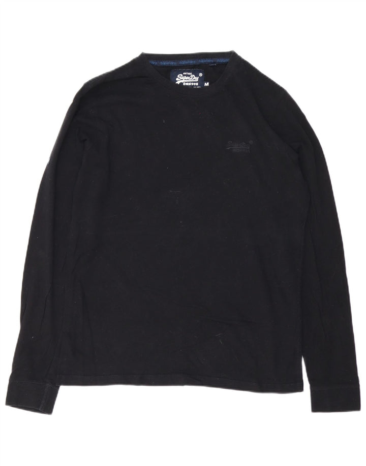 SUPERDRY Haut à Manches Longues Homme Noir Moyen Coton