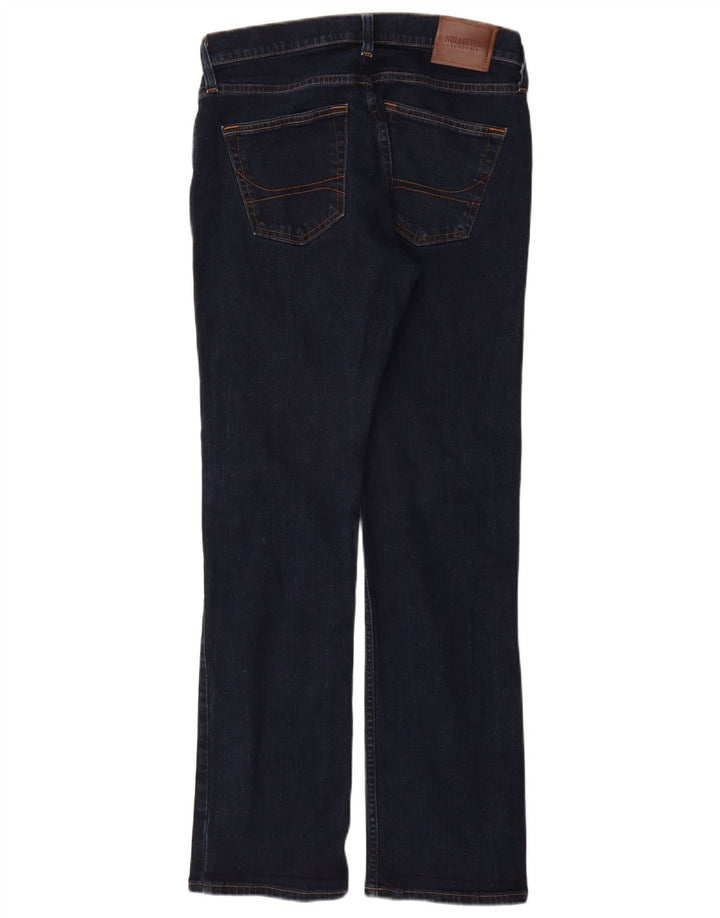 HOLLISTER Jean Bootcut Femme W30 L32 Bleu Marine Coton
