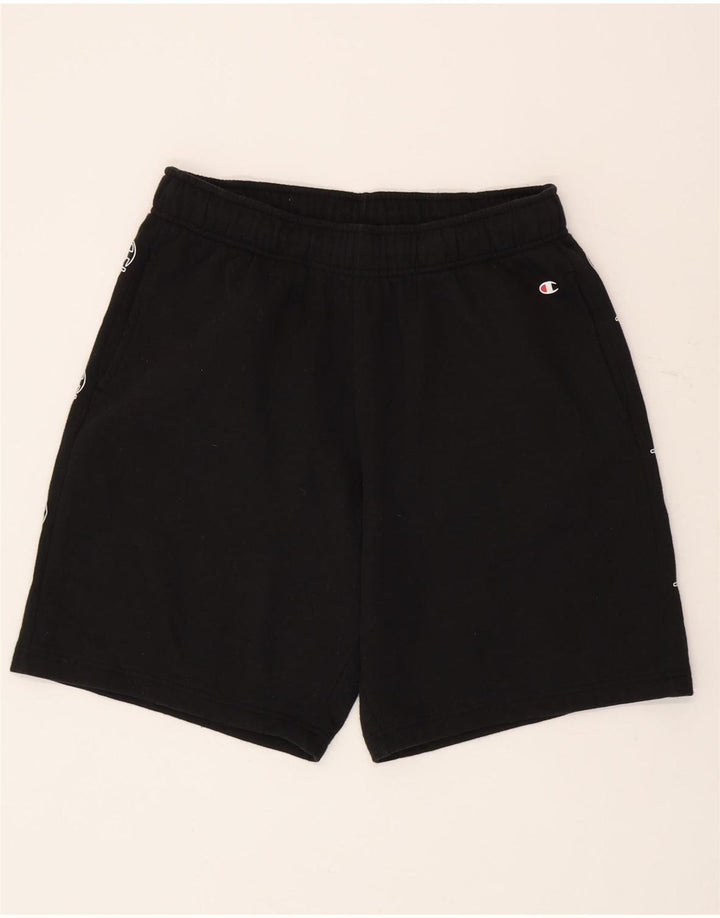 Champion Short de Sport Graphique Homme Noir Moyen Coton