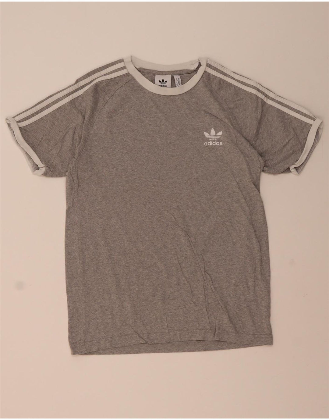 Adidas T-Shirt Homme Gris Moyen Coton