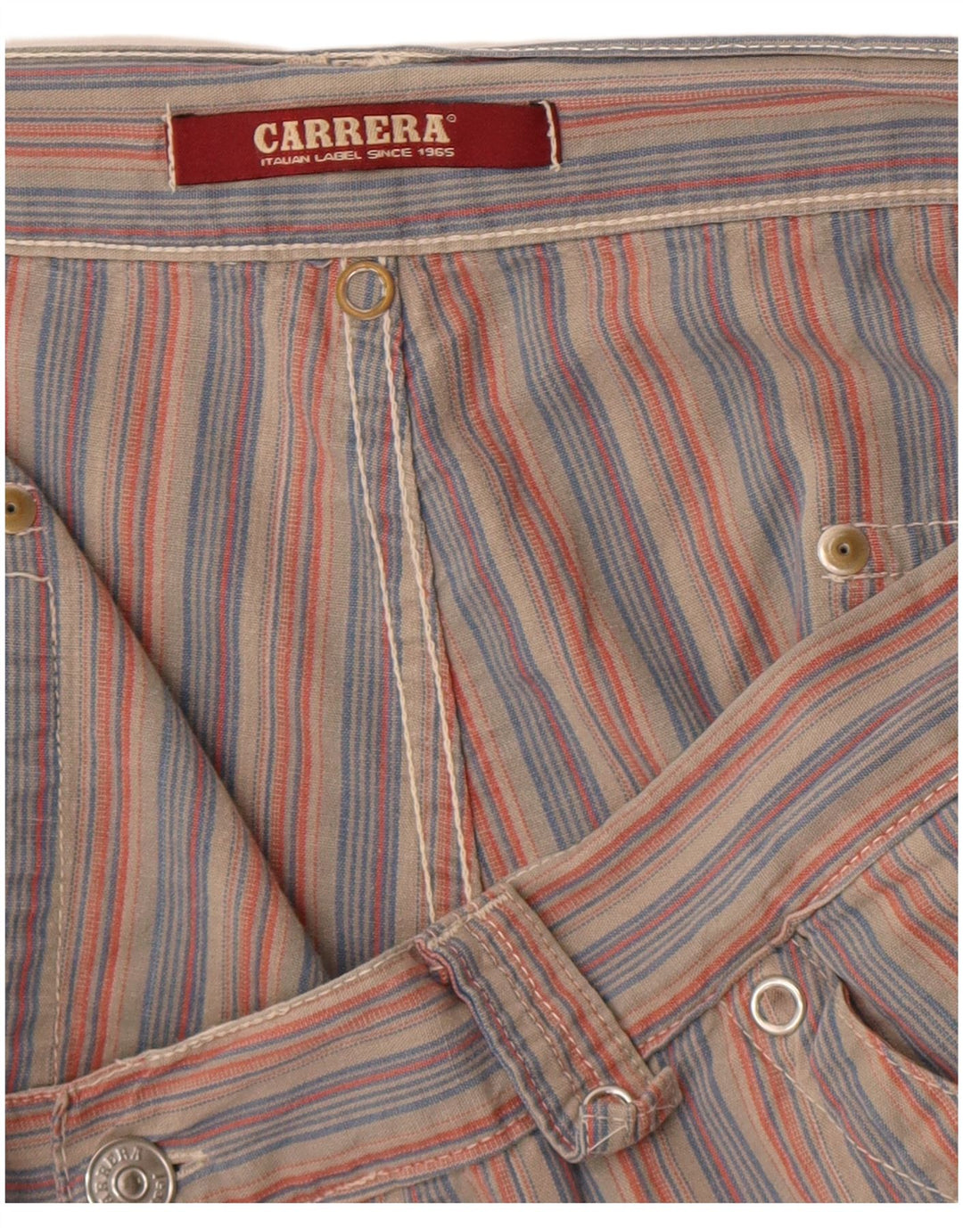 Carrera Short Chino Homme W38 XL Rouge Rayé