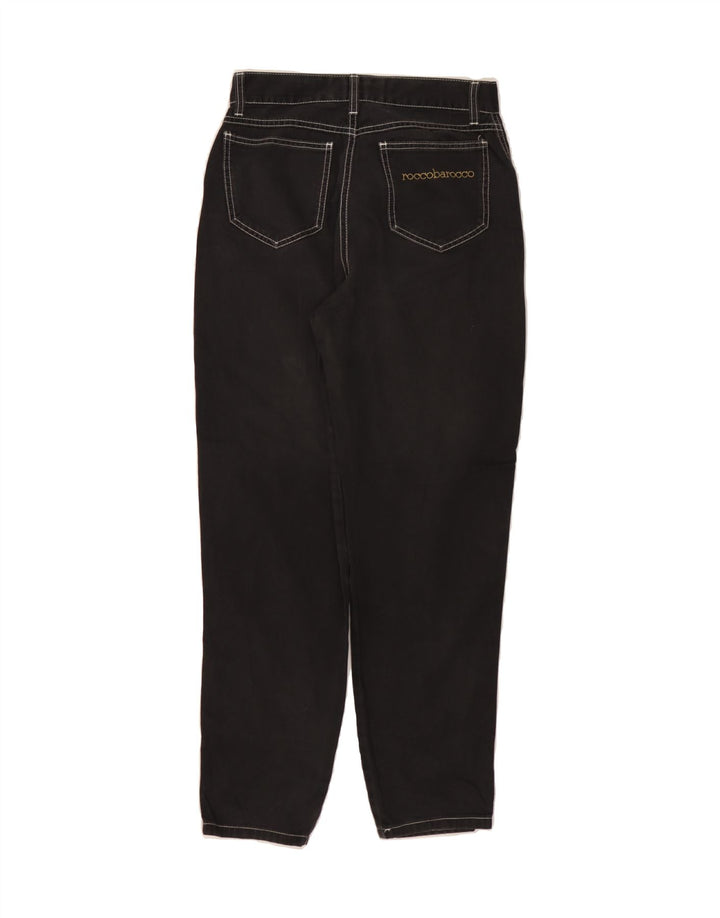 ROCCOBAROCCO Womens Tapered Jeans IT 44 Medium W28 L27 Black Cotton Vintage Roccobarocco and Second-Hand Roccobarocco from Messina Hembry 