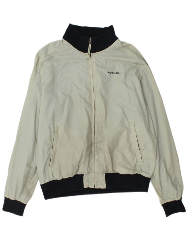 Woolrich Veste Réversible Homme UK 42 XL Nylon Blanc Cassé