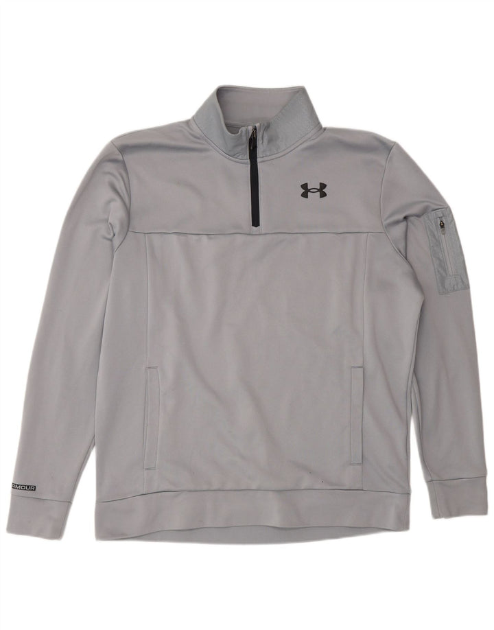 Under Armour Sweat Zip Neck Homme Gris Moyen Polyester
