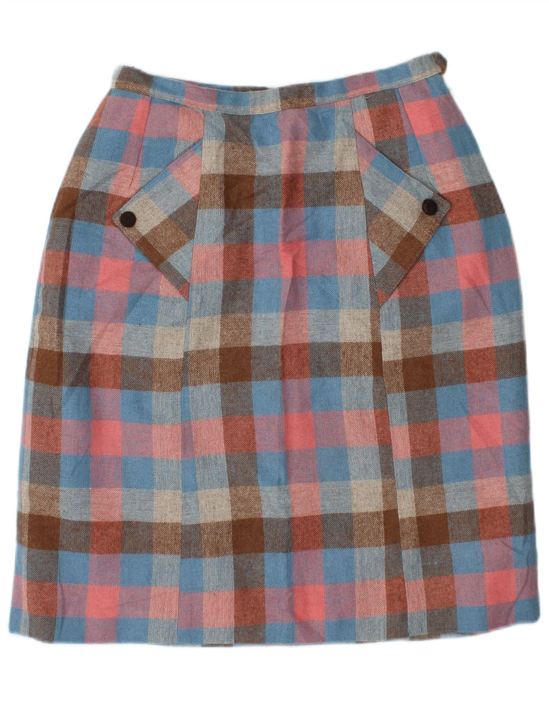 jupe crayon femme vintage W28 Medium Vichy multicolore