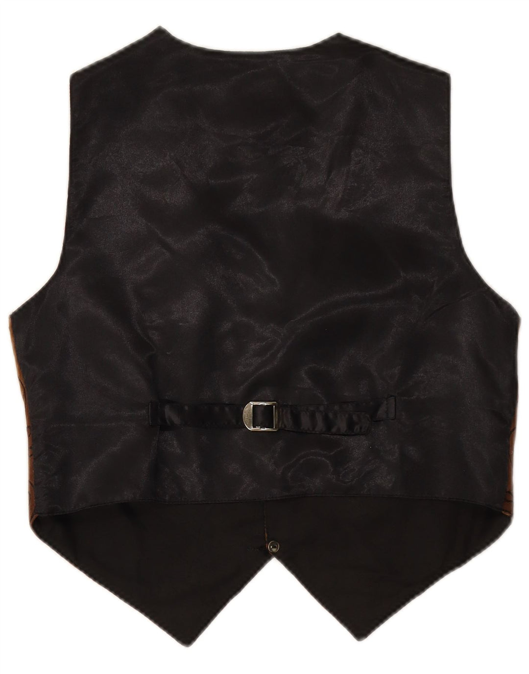 VINTAGE Gilet en Daim Homme Petit Cuir Paisley Marron