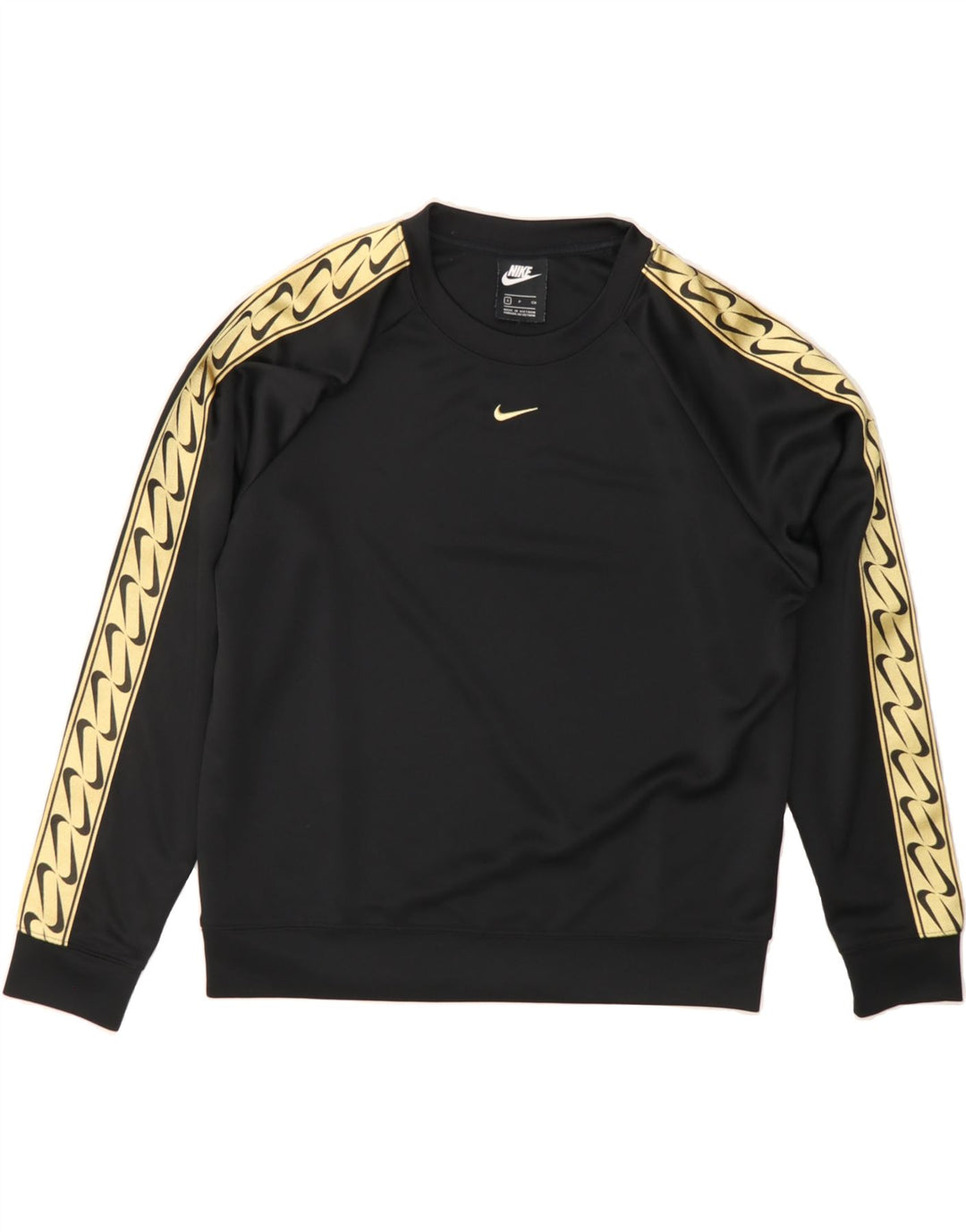 NIKE Womens Oversized Sweatshirt Jumper UK 10 Small Black Colourblock Vintage Nike and Second-Hand Nike from Messina Hembry 
