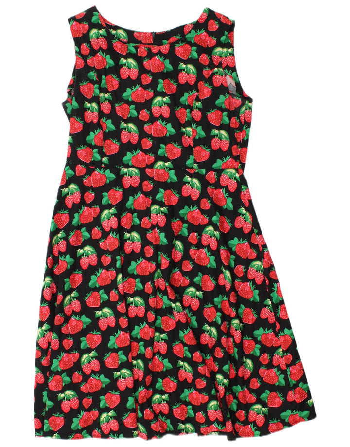 ZAFUL Robe trapèze graphique sans manches pour femme UK 44 Noir moyen