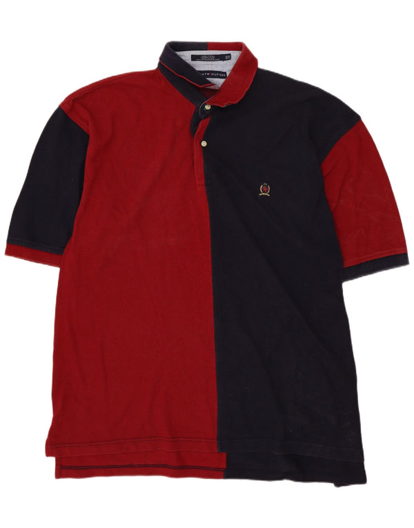 Tommy Hilfiger Polo de rugby pour homme 2XL en coton color block bleu marine