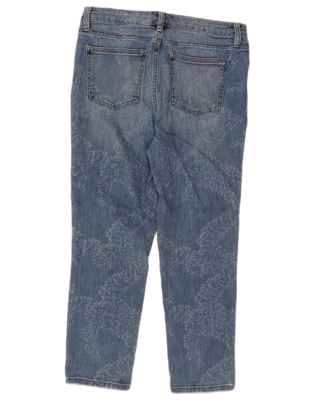 CHAPS Jean Capri Femme US 8 Medium W30 L22 Bleu Floral Coton