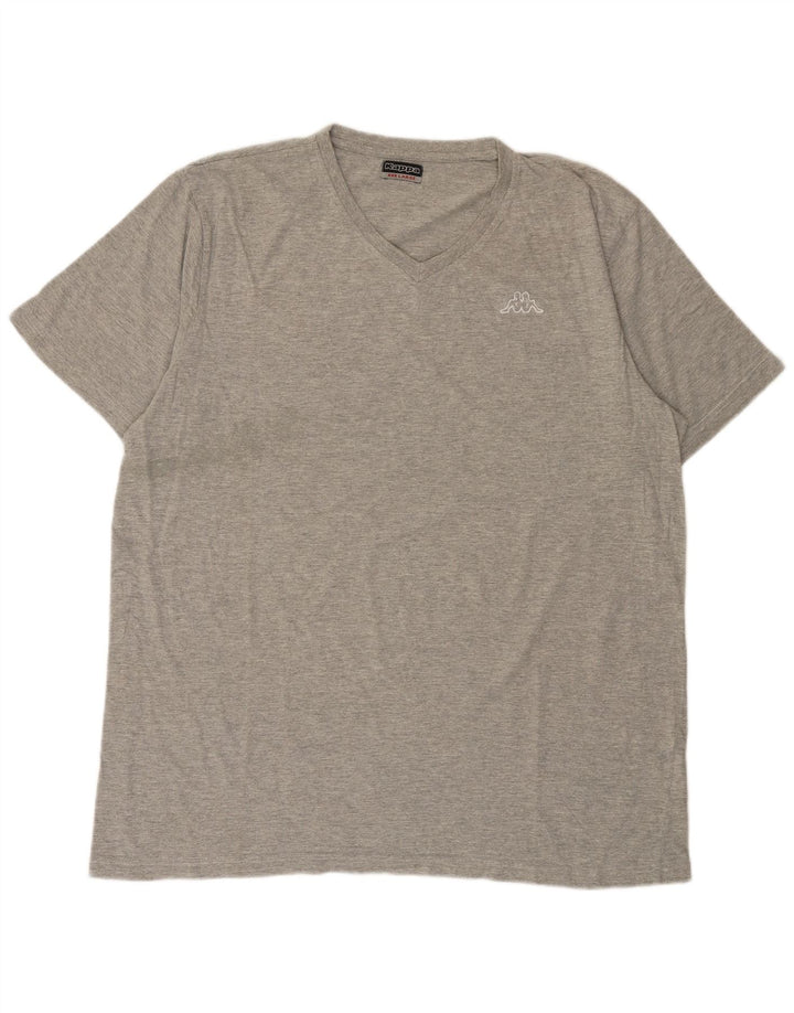 Kappa T-Shirt Homme Top 3XL Gris Coton