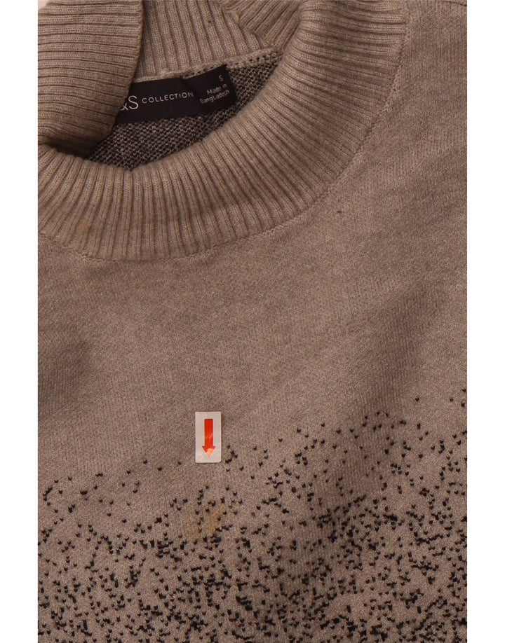 Marks & Spencer Pull col roulé pour femme UK 10 Petit gris moucheté