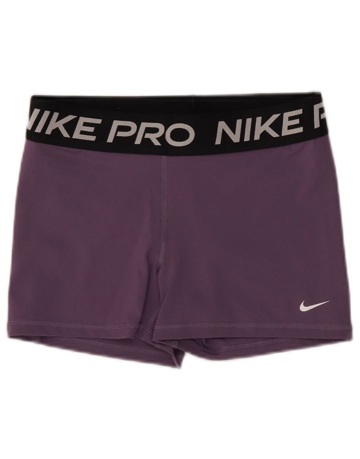 NIKE Short de sport Dri Fit Graphic pour femme UK 14 Large Violet Nylon