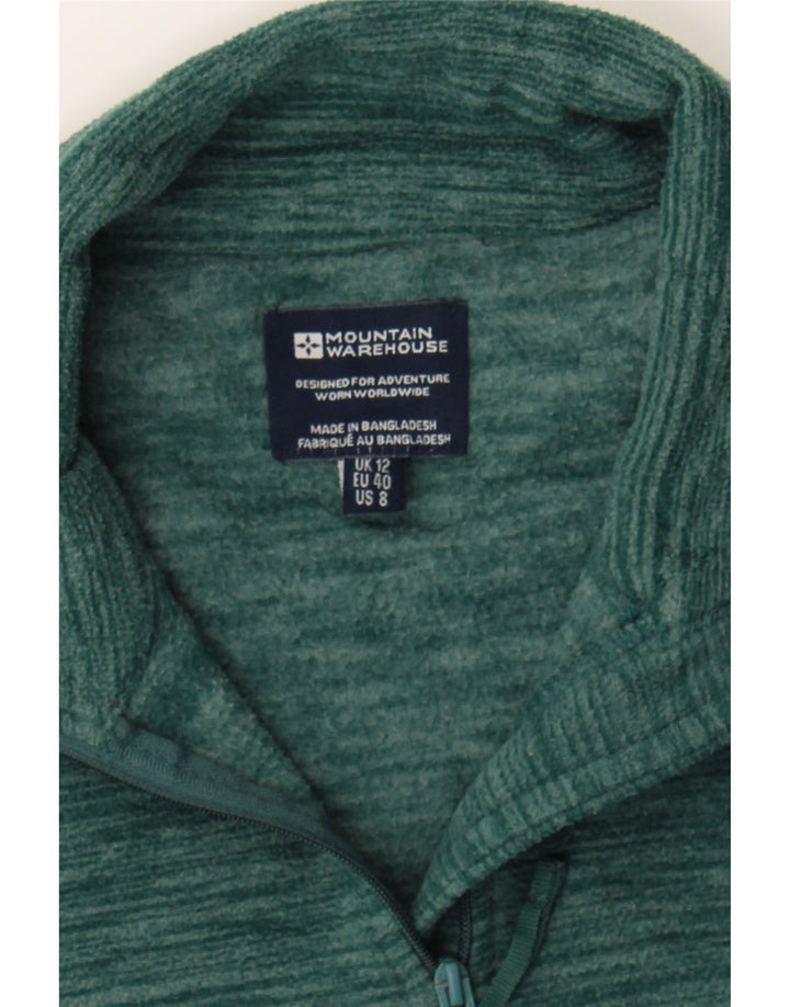 MOUNTAIN WAREHOUSE Womens Fleece Jumper UK 12 Medium Green Flecked Vintage Mountain Warehouse and Second-Hand Mountain Warehouse from Messina Hembry 