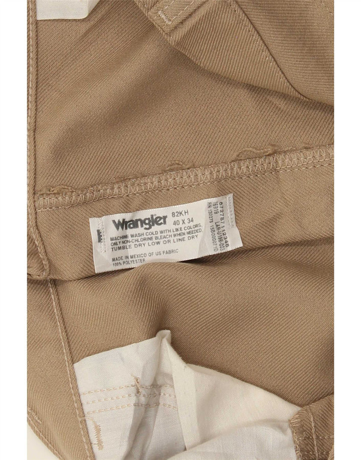 Wrangler Pantalon décontracté droit pour homme W40 L29 Beige Polyester