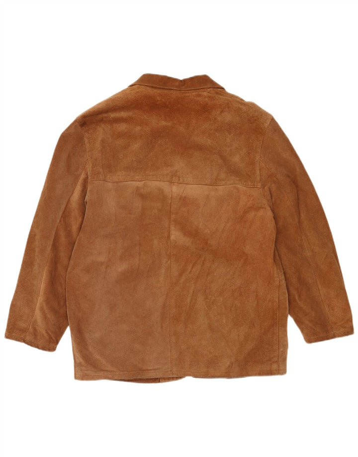 Veste en daim femme vintage IT 44 Cuir marron moyen