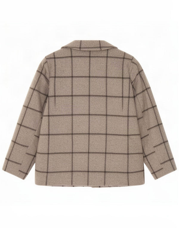 Jasper Conran Womens 3 Button Blazer Jacket UK 16 Large Grey Check Wool