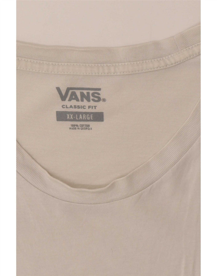 Vans T-shirt coupe classique pour homme 2XL Blanc Colorblock