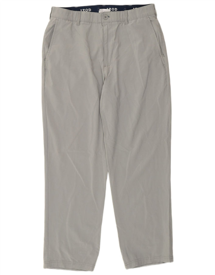 Izod Pantalon Chino Homme W34 L30 Gris Polyester