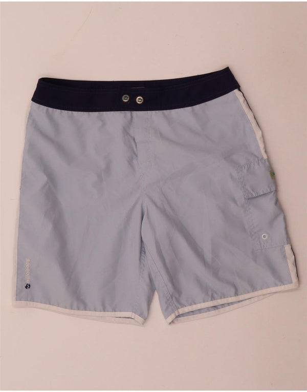 BILLABONG Short de Bain Femme UK 4 XS Bleu Colorblock Polyester