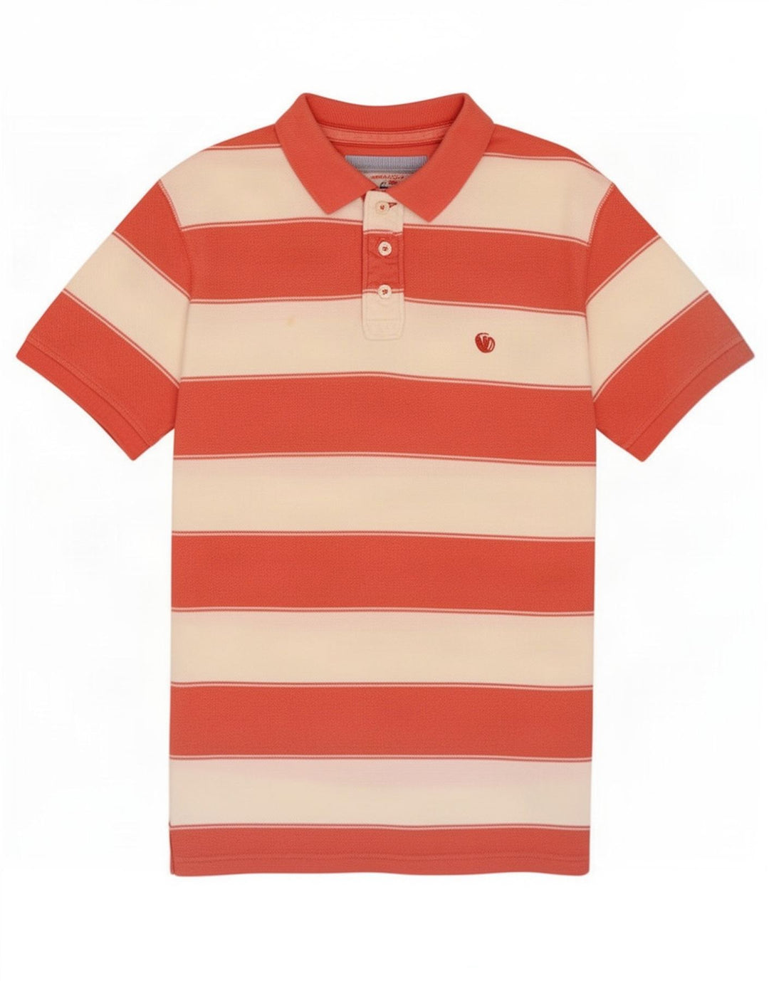 Polo Homme Fat Face Coton Rayé Rose Moyen