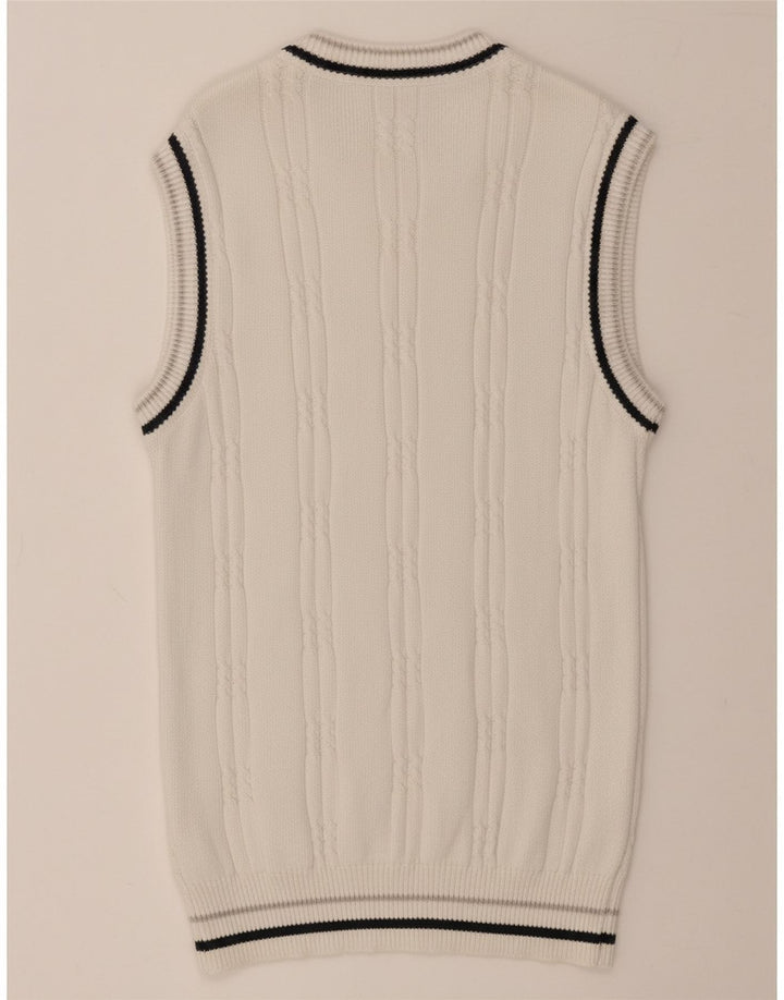 FISHBONE Mens Vest Tank Top Large White Cotton