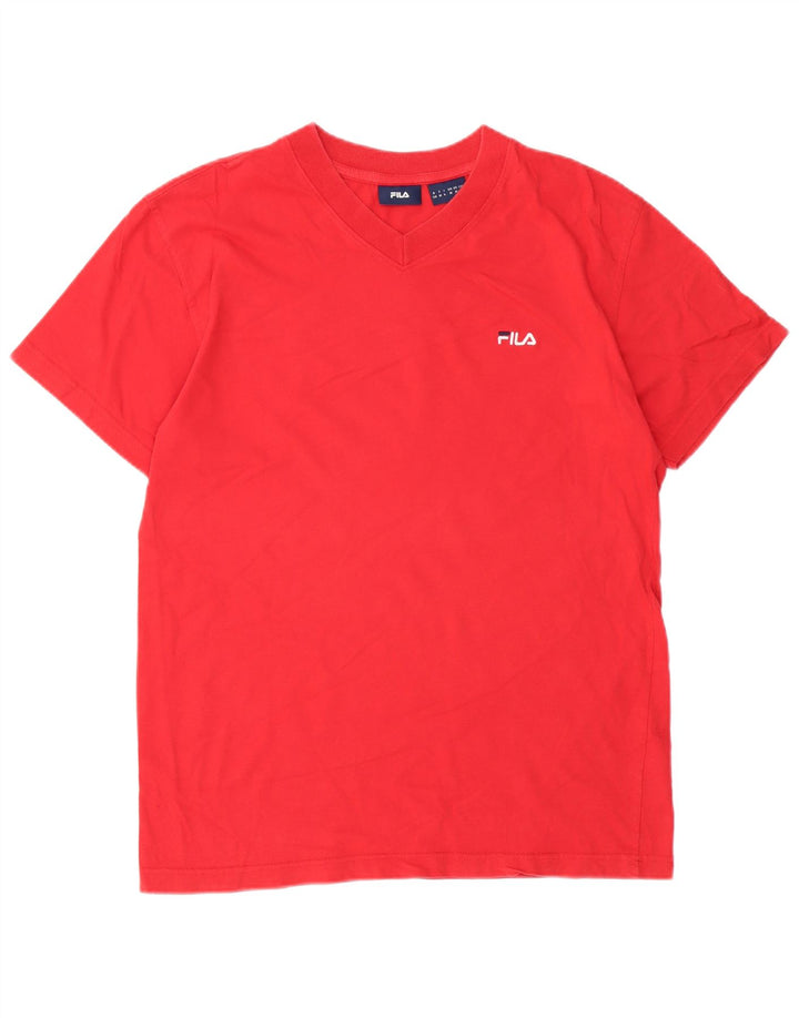 Fila T-Shirt Homme Rouge Moyen Coton