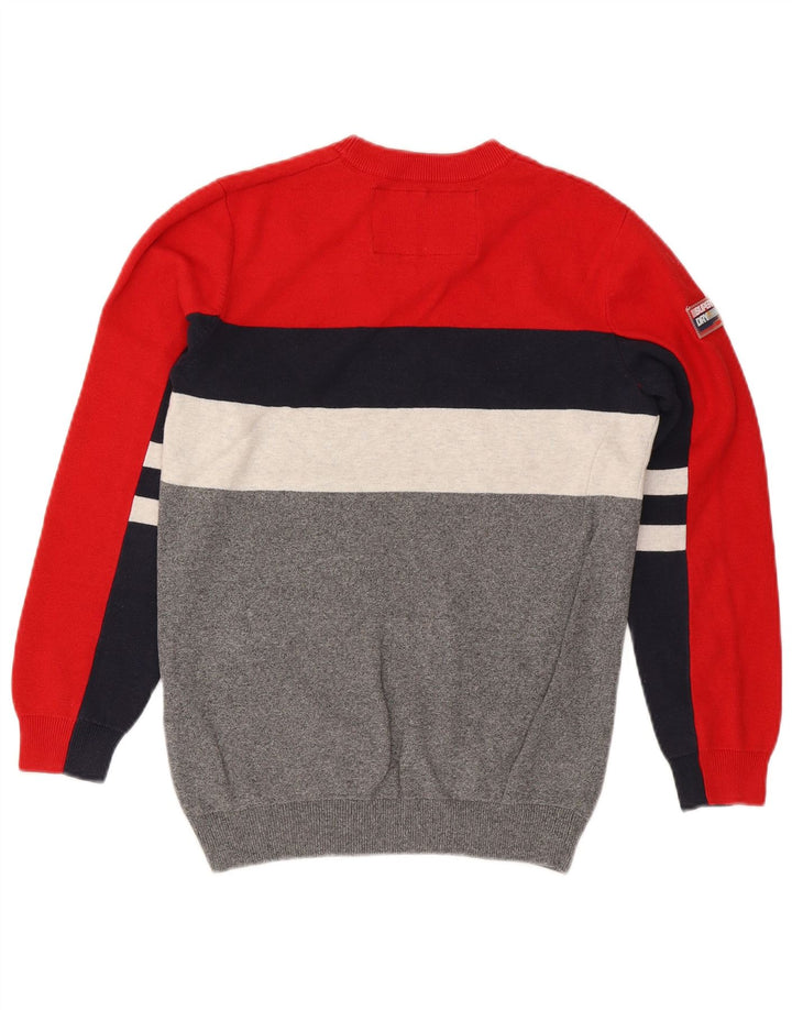 Superdry Pull à col rond pour homme Small Multicolore Colourblock