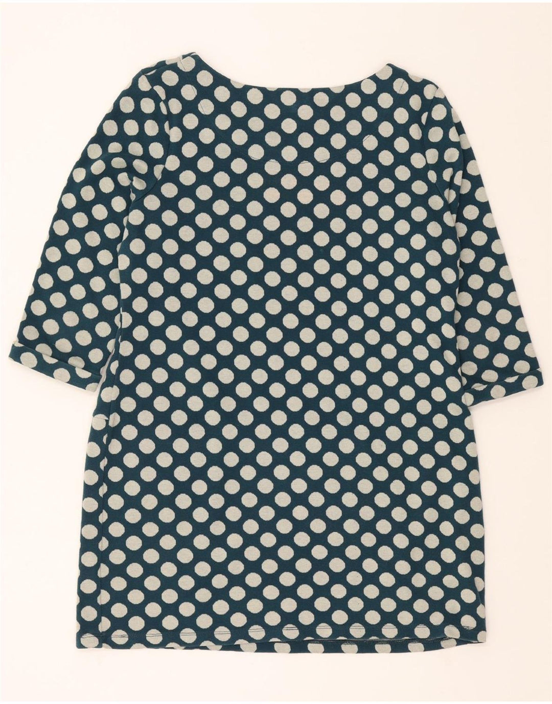 WHITE STUFF Womens 3/4 Sleeve Shift Dress UK 16 Large  Green Polka Dot Vintage White Stuff and Second-Hand White Stuff from Messina Hembry 