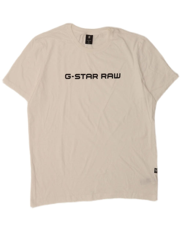 G-Star Homme Graphic T-Shirt Top XL Coton Blanc