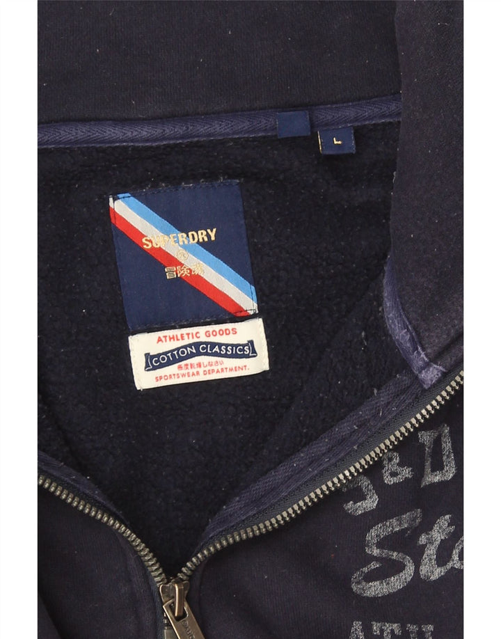 Superdry Sweat-shirt graphique pour hommes, grand, bleu marine, colour block